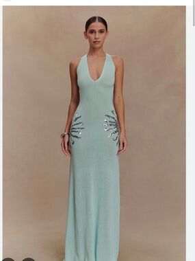 Meshki Ellington Maxi Dress in Lagoon Mint